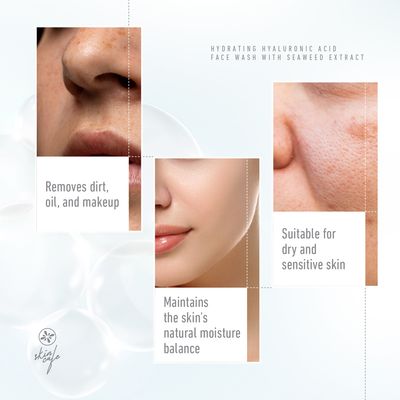 Skin Cafe Hydrating Hyaluronic Acid Face Wash with Seaweed Extract – 140ml_img_1