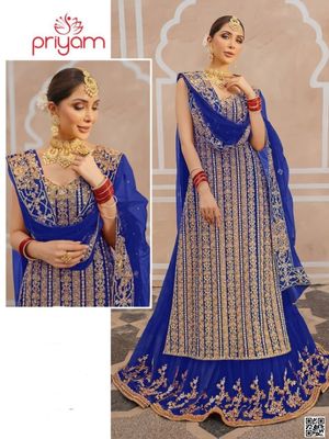 রেডিমেড জর্জেট এমব্রয়ডারি পার্টি ড্রেস_img_1