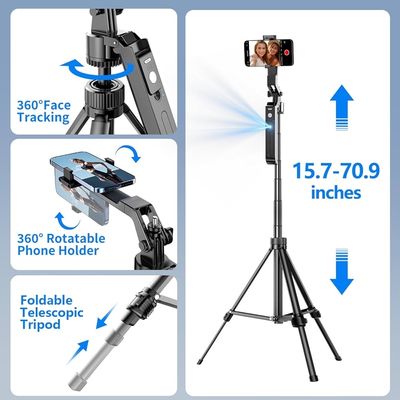 C19 Upgraded Auto Face Tracking Tripod 360° Rotation with Stand_img_1