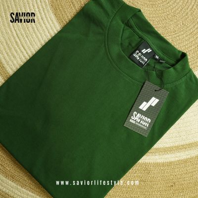 Forest Olive Premium Half Sleeve T-Shirt – 180 GSM Unisex_img_2