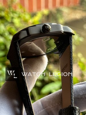 BVLGARI MATT BLACK CASE BLACK BELT BLUE DIAL SWEEP_img_3