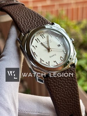 BVLGARI ARABIC GLOSSY CASE BROWN BELT WHITE DIAL SWEEP_img_1
