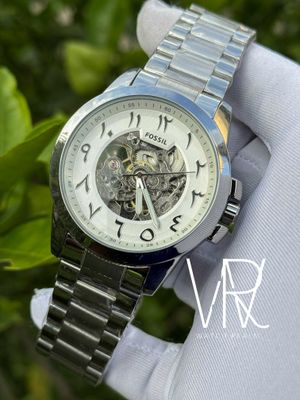 FOSSIL AUTO CHAIN ARABIC WHITE DIAL_img_0