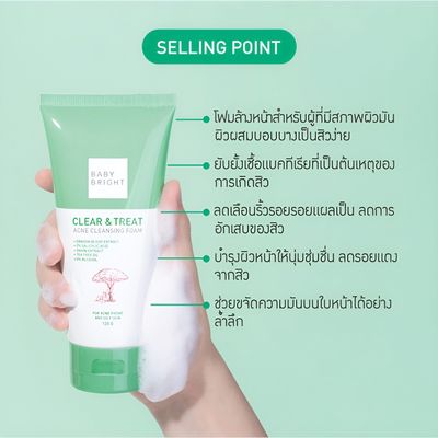 Baby Bright Clear & Treat Acne Cleansing Foam – 120g - 8858842091876_img_3