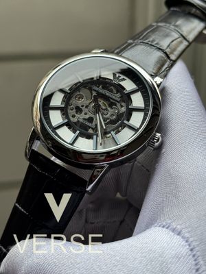 Armani Auto belt black silver white dial_img_0