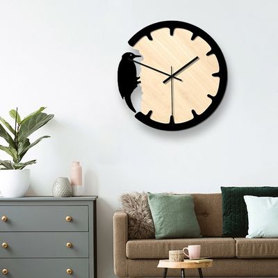 Woodpecker Retro Wall Clock – Creative European Style Wooden Decorative Clock for Home & Office_img_4