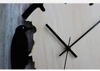 Woodpecker Retro Wall Clock – Creative European Style Wooden Decorative Clock for Home & Office_img_14
