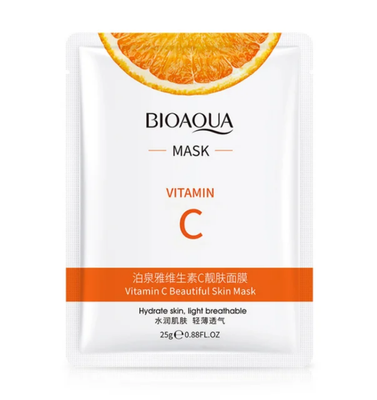VITAMIN C Beautiful Skin mask, BIOAQUA Korean Face Skin Care Moisturizing Sheet Mask , Private Label Natural Plant Fruit Foil Serum Collagen Facial Mask_img_0