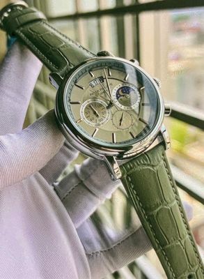 Patek Philippe Olive Belt Olive Simple Dial RG Belt AA_img_0