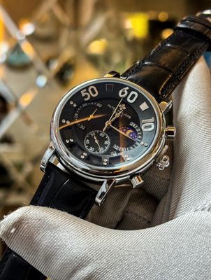 Patek Philippe Black Belt Silver Case 50/60/10 Digit AA Grade_img_0