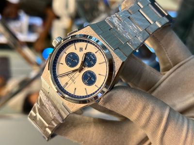 Tissot PRX Chain SharpAze Panda Blue Chronograph Semi AAA Grade_img_0
