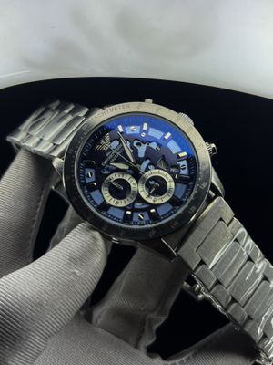 Emporio armani macanicco Silver case Blue dial  Semi AAA Grade_img_0