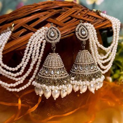 Jhumka With Moti Statement Kanchain_img_0