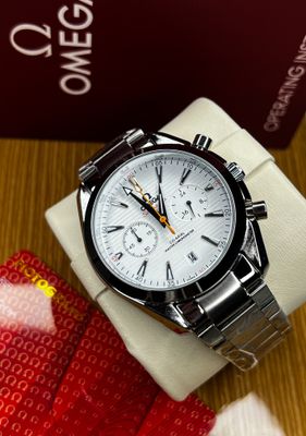 Omega Seamaster Black Vejel White Dial Orange Indicator Semi AAA Grade_img_0