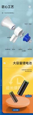 Street Vendor Loudspeaker Amplifier Speaker Handheld Megaphone Outdoor Recording Loudspeaker Battery High Volume_img_2