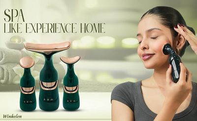 3 In 1 Face Massager Neck Facial Eye Massage Introducer Microcurrent Skin Rejuvenation Anti Aging Beauty Device_img_3