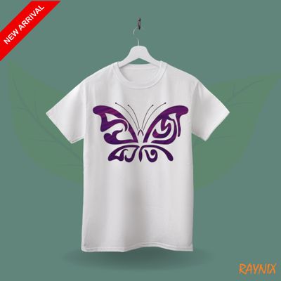 Bangla Typography Butterfly Design Printed T-Shirt_img_0