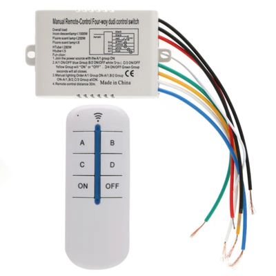 4 way Digital Remote Control Switch 4 channel 200 to 1000 Watt_img_1