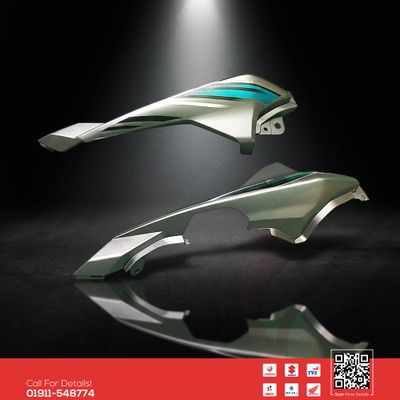 Back Panel for Yamaha FZS V2 (Grey) Bike._img_0