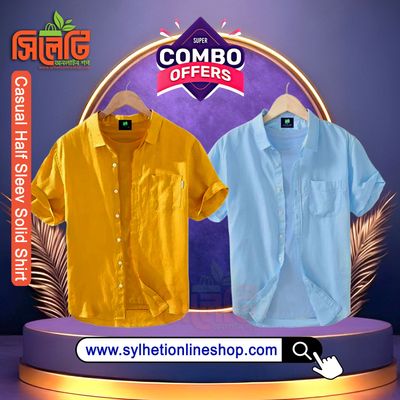Combo Men's Stylish Half Sleev Casual Solid Shirt_img_0