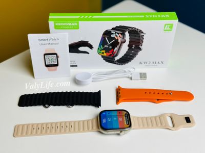 Keqiwear KW2 Max Smartwatch With 3 Bracelets – 49mm | Premium Curve Display Smartwatch_img_2
