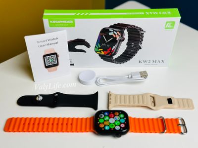 Keqiwear KW2 Max Smartwatch With 3 Bracelets – 49mm | Premium Curve Display Smartwatch_img_3