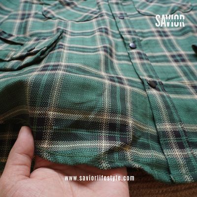 Hunter Green - Double Pocket Full Sleeve Check Shirt_img_3