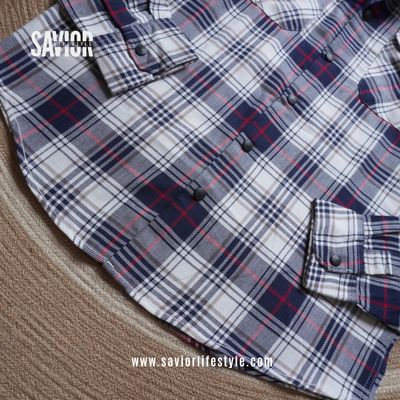 Ice Navy - Double Pocket Full Sleeve Check Shirt_img_3