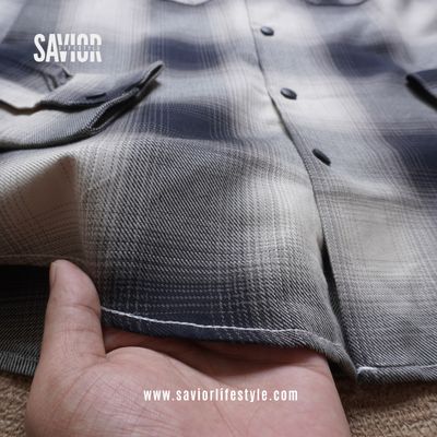 Grey Black - Double Pocket Full Sleeve Check Shirt_img_3