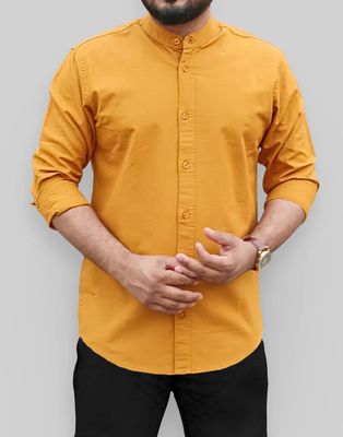 Solid Color Cotton Shirt (Only Shirt)