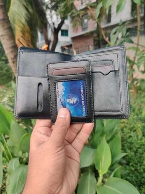 KROYSHALA Men's Leather Wallet - Black | Slim & Stylish Bifold_img_3