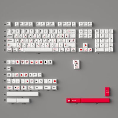Tic-Tac-Toe PBT 128 Keys 1.7mm Keycaps Set_img_1
