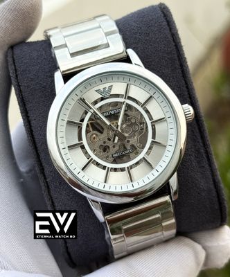 ARMANI AUTOMATIC SILVER CHAIN WHITE DIAL_img_1