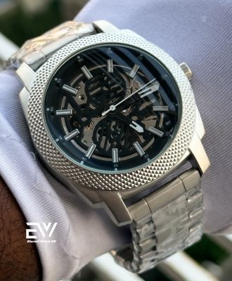 FOSSIL AUTOMATIC BLACK DIAL SILVER BODY_img_2
