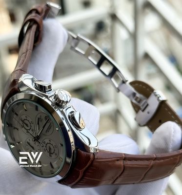TISSOT CHRONO BROWN BELT RG CASE WHITE DIAL_img_2