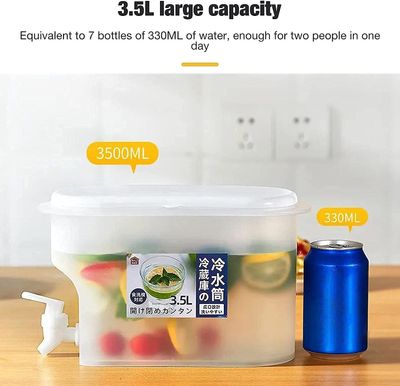 Juice and Water Dispenser – 3.5L Cold Beverage Jug_img_1