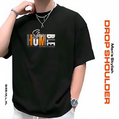 Men's Stylish Drop Shoulder- Black_img_1