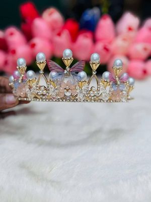 Crown Three-dimensional Butterfly Crown Girl Princess_img_1