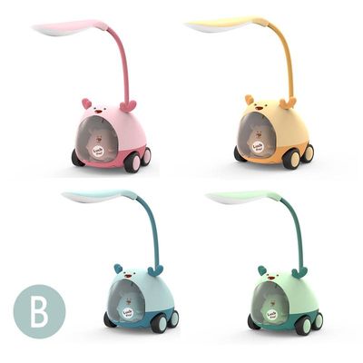 Portable LED Cartoon Table Light with Pen Holder and Pencil Sharpener_img_1