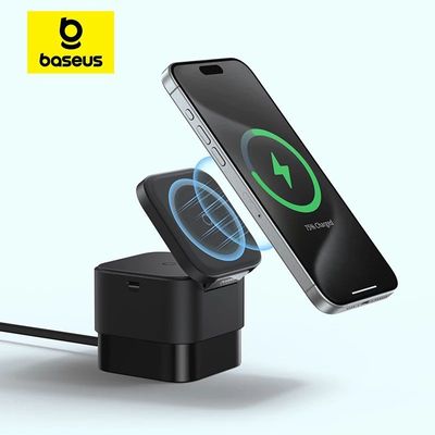 Baseus MagPro 2 in 1 25W Magnetic Wireless Charger Baseus_img_1