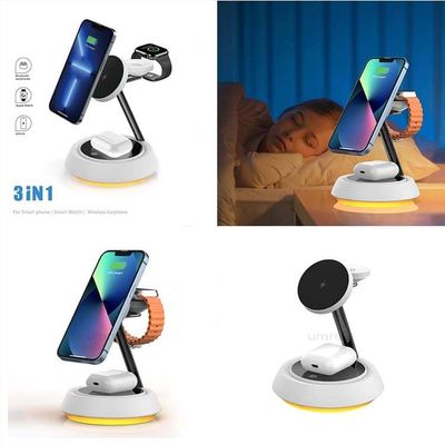 WiWU Wi-W002 15W 3 in 1 Magnetic Desktop Wireless Charger_img_3