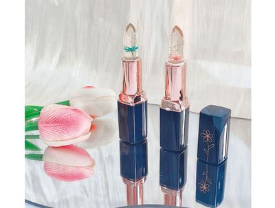 Cross-Border 6 opp bags suit Crystal frozen dried flower lipstick sexy nude p..._img_3