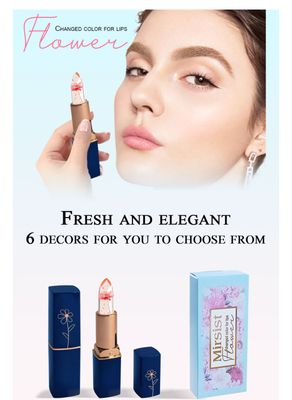 Cross-Border 6 opp bags suit Crystal frozen dried flower lipstick sexy nude p..._img_13