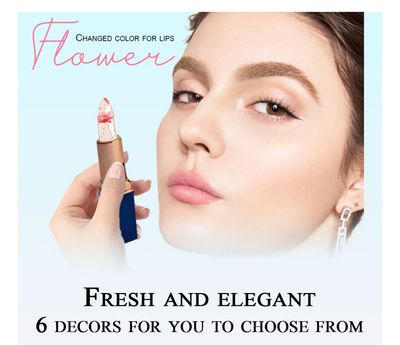 Cross-Border 6 opp bags suit Crystal frozen dried flower lipstick sexy nude p..._img_14