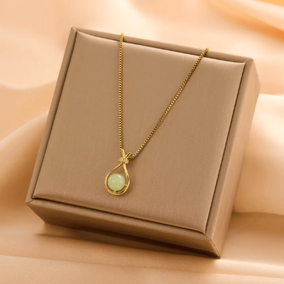Women's Titanium Steel Necklace – 18K Gold Plated Clavicle Link Chain | Trendy & Non-Fading_img_0