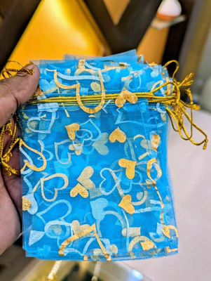 Organza Pouch Bag 9*12 cm  (3.5x4.72inc) - Gift Bag  । পাউচ মিনি গিফট ব্যাগ | Use Organza Bags, Premium Organza Bags, Decorative Soap Bag, Fancy Bag, Jewelry And Gift Bags_img_3