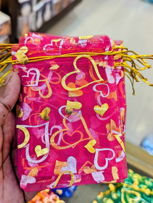 Organza Pouch Bag 9*12 cm  (3.5x4.72inc) - Gift Bag  । পাউচ মিনি গিফট ব্যাগ | Use Organza Bags, Premium Organza Bags, Decorative Soap Bag, Fancy Bag, Jewelry And Gift Bags_img_4
