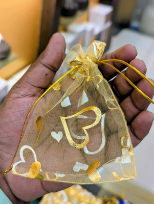 Organza Pouch Bag 9*12 cm  (3.5x4.72inc) - Gift Bag  । পাউচ মিনি গিফট ব্যাগ | Use Organza Bags, Premium Organza Bags, Decorative Soap Bag, Fancy Bag, Jewelry And Gift Bags_img_1