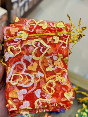 Organza Pouch Bag 9*12 cm  (3.5x4.72inc) - Gift Bag  । পাউচ মিনি গিফট ব্যাগ | Use Organza Bags, Premium Organza Bags, Decorative Soap Bag, Fancy Bag, Jewelry And Gift Bags_img_5