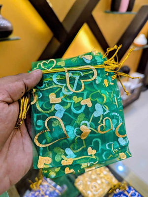 Organza Pouch Bag 9*12 cm  (3.5x4.72inc) - Gift Bag  । পাউচ মিনি গিফট ব্যাগ | Use Organza Bags, Premium Organza Bags, Decorative Soap Bag, Fancy Bag, Jewelry And Gift Bags_img_8